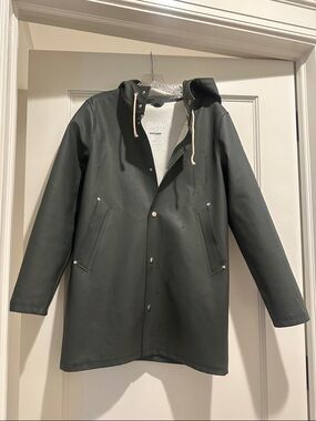 Stutterheim Dark Green Hooded Raincoat